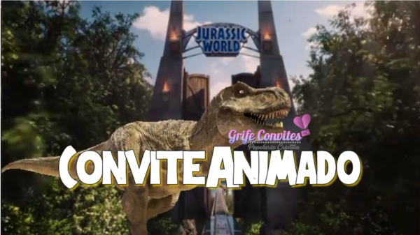 Convite Animado Dinossauros